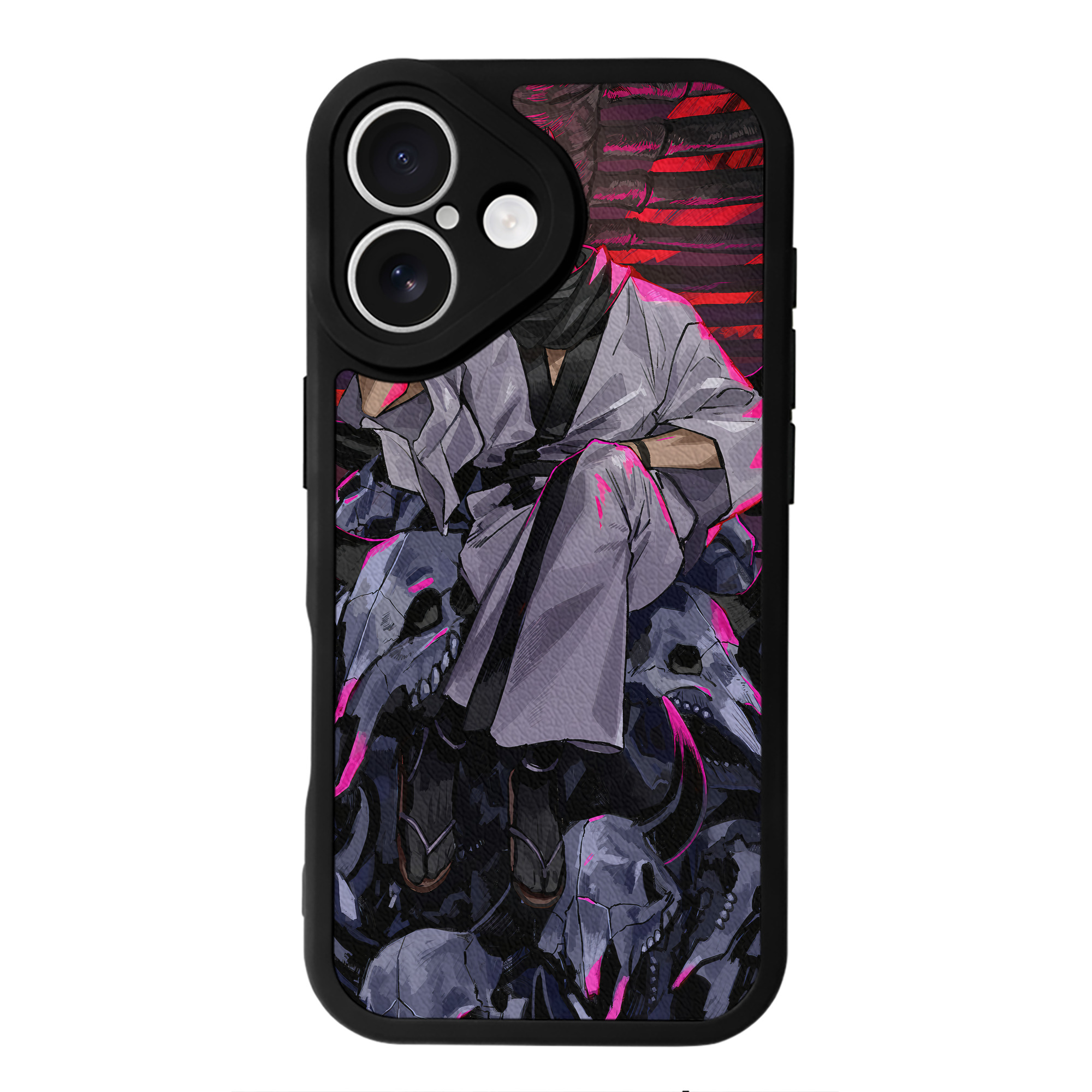 （画像用） 呪術廻戦 Jujutsu Kaisen 【iPhone 16シリーズ対応】シリコンスマホケース（レザー調） 材質：シリコン